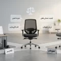 یک صندلی خراب با ابزار تعمیر و صندلی نو برای تعویض